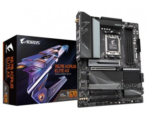 PLACA BASE GIGABYTE X670 AORUS ELITE AX AM5 ATX 4XDDR5